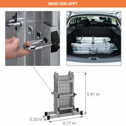 CENTAURE Universal-leiter Solucio 4teilig Einstellbare Höhe Für Alle Anwendungen - 450711 -Leitern Verkaufsladen 9752077 4