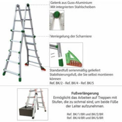 LEITER EXPERTEN - MATISERE Teleskopleiter 2.88m Lang - 4 X 3 Sprossen - BKPL/1 9 LEITER EXPERTEN - MATISERE Teleskopleiter 2.88m Lang - 4 X 3 Sprossen - BKPL/1 -Leitern Verkaufsladen 9752080 5