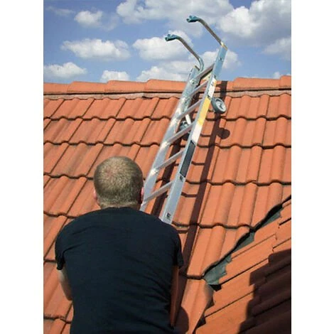 LEITER EXPERTEN - MATISERE Dachleiter Aus Aluminium, 8 Sprossen, Bestehend Aus 1 Anlegeleiter Und 1 Firsthaken - 8108T 4 LEITER EXPERTEN - MATISERE Dachleiter Aus Aluminium, 8 Sprossen, Bestehend Aus 1 Anlegeleiter Und 1 Firsthaken - 8108T – Bild 4