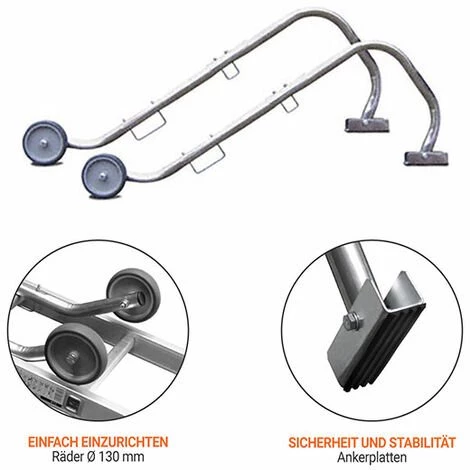 LEITER EXPERTEN - MATISERE Dachleiter Aus Aluminium, 14 Spossen, Bestehend Aus 1 Anlegeleiter Und 1 Firsthaken - 7114T 5 LEITER EXPERTEN - MATISERE Dachleiter Aus Aluminium, 14 Spossen, Bestehend Aus 1 Anlegeleiter Und 1 Firsthaken - 7114T – Bild 5