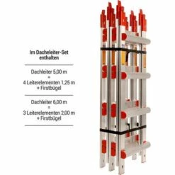 LEITER EXPERTEN - MATISERE Steckbare Dachleiter-Set 5m Firstbügel Sprossenabstand 25cm - HIMMELSBACH - HIM4538/250/500 -Leitern Verkaufsladen 9752189 4