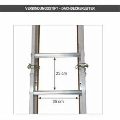 LEITER EXPERTEN - MATISERE Dachdeckerleiter Mit Holzprofilen 2m, Sprossenabstand 25cm - DL8 -Leitern Verkaufsladen 9752197 5
