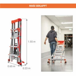 ECHELLE DIRECT - MATISERE Teleskopische Stehleiter 5 Bis 8 Stufen - Maximale Arbeitshöhe 3.74m - LIG-15125 7 ECHELLE DIRECT - MATISERE Teleskopische Stehleiter 5 Bis 8 Stufen - Maximale Arbeitshöhe 3.74m - LIG-15125 -Leitern Verkaufsladen 9752212 3