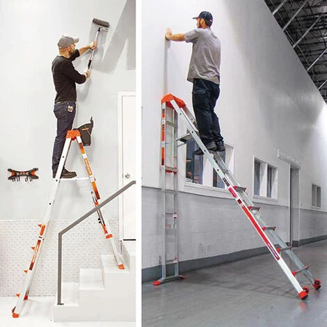 ECHELLE DIRECT - MATISERE Teleskopische Stehleiter 5 Bis 8 Stufen - Maximale Arbeitshöhe 3.74m - LIG-15125 4 ECHELLE DIRECT - MATISERE Teleskopische Stehleiter 5 Bis 8 Stufen - Maximale Arbeitshöhe 3.74m - LIG-15125 – Bild 4