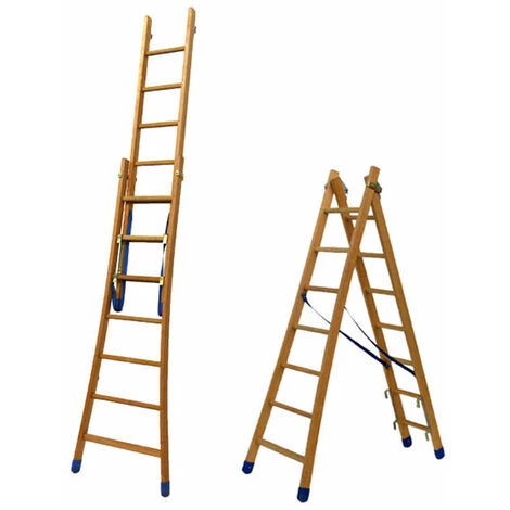 LEITER EXPERTEN - MATISERE Mehrzweckleiter Aus Holz 2,00m 2x7 Sprossen - BT2-200 1 LEITER EXPERTEN - MATISERE Mehrzweckleiter Aus Holz 2,00m 2x7 Sprossen - BT2-200