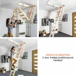 LEITER EXPERTEN - MATISERE Bodentreppe Holz - Deckenöffnung 60 X 130cm - LWK60130-3 -Leitern Verkaufsladen 9752384 5