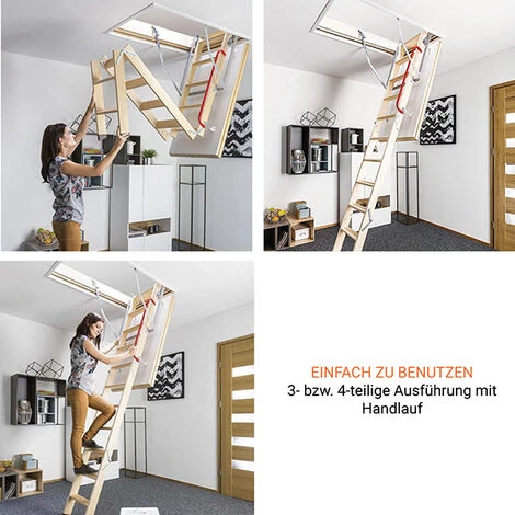 LEITER EXPERTEN - MATISERE Bodentreppe Holz - Deckenöffnung 70 X 130cm - LWK70130-3 5 LEITER EXPERTEN - MATISERE Bodentreppe Holz - Deckenöffnung 70 X 130cm - LWK70130-3 – Bild 5