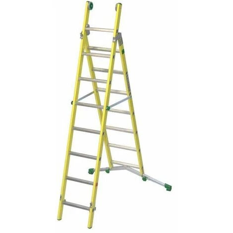 LEITER EXPERTEN - MATISERE GFK-Elektrikerleiter 3m Mehrzweck- 2-teilig Geprüft Auf 30.000 Volt - V210-2 1 LEITER EXPERTEN - MATISERE GFK-Elektrikerleiter 3m Mehrzweck- 2-teilig Geprüft Auf 30.000 Volt - V210-2