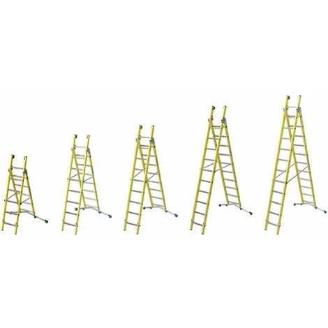 LEITER EXPERTEN - MATISERE GFK-Elektrikerleiter 3m Mehrzweck- 2-teilig Geprüft Auf 30.000 Volt - V210-2 2 LEITER EXPERTEN - MATISERE GFK-Elektrikerleiter 3m Mehrzweck- 2-teilig Geprüft Auf 30.000 Volt - V210-2 – Bild 2