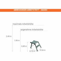 STEHLEITER EXPERTEN - MATISERE Tritt Als Zugang Zu Behältern 3 Stufen - Maximale Arbeitshöhe 2.71m - ABA003 -Leitern Verkaufsladen 9752714 4