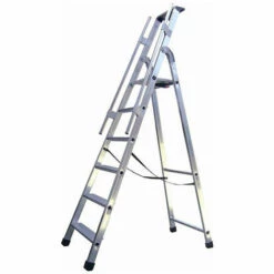 STEHLEITER EXPERTEN - MATISERE Profi Stehleiter 4 Stufen - Maximale Arbeitshöhe 2.85m - Q60/4M