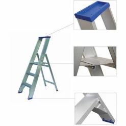 STEHLEITER EXPERTEN - MATISERE Profi Stehleiter 3 Stufen - Maximale Arbeitshöhe 2.75m - PT03 -Leitern Verkaufsladen 9752776 3