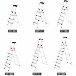 HAILO Stehleiter 3 Stufen - Maximale Arbeitshöhe 2.35m - 8813-001 -Leitern Verkaufsladen 9752780 5