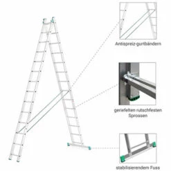 LEITER EXPERTEN - MATISERE Alu Mehrzweckleiter 4m - 2-teilig Und Selbsttragend, 2x14 - 7514 9 LEITER EXPERTEN - MATISERE Alu Mehrzweckleiter 4m - 2-teilig Und Selbsttragend, 2x14 - 7514 -Leitern Verkaufsladen 9752945 5
