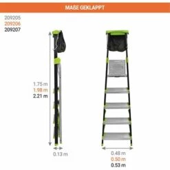 CENTAURE Gartenstehleiter 5 Stufen - Maximale Arbeitshöhe 3.00m - 209205 -Leitern Verkaufsladen 9754389 3